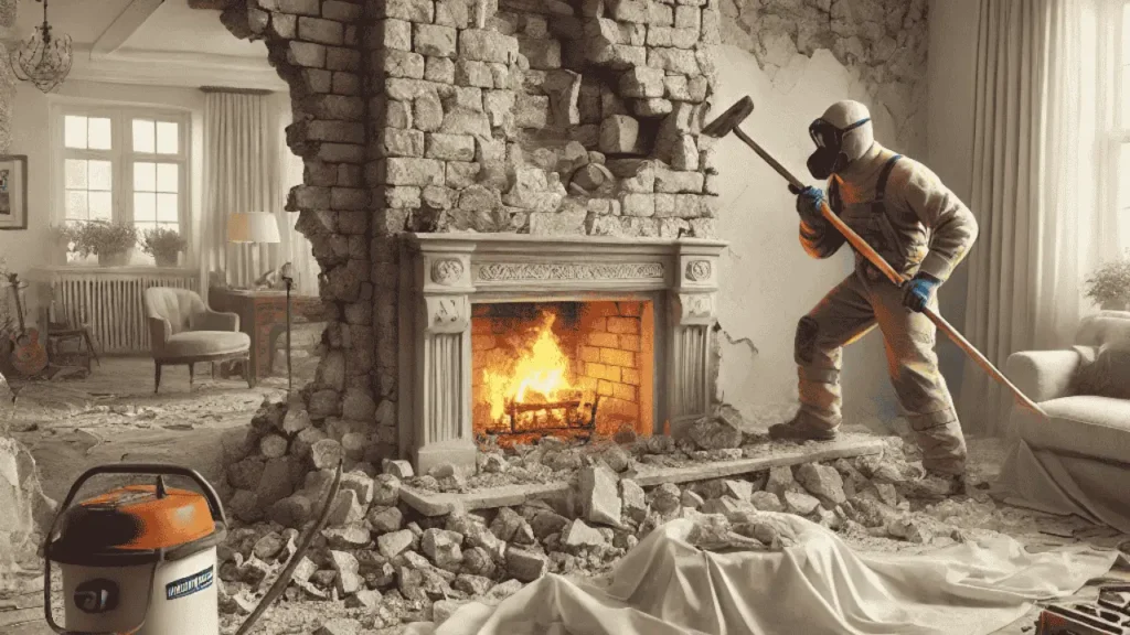 Removing a Stone Fireplace Surround