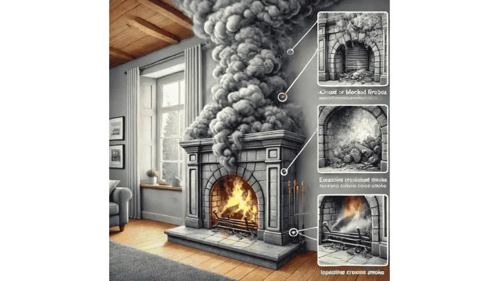 Fireplace smoking reasons and fixation