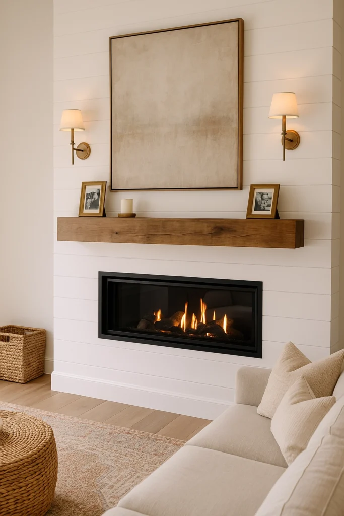 Floating Mantel Fireplace