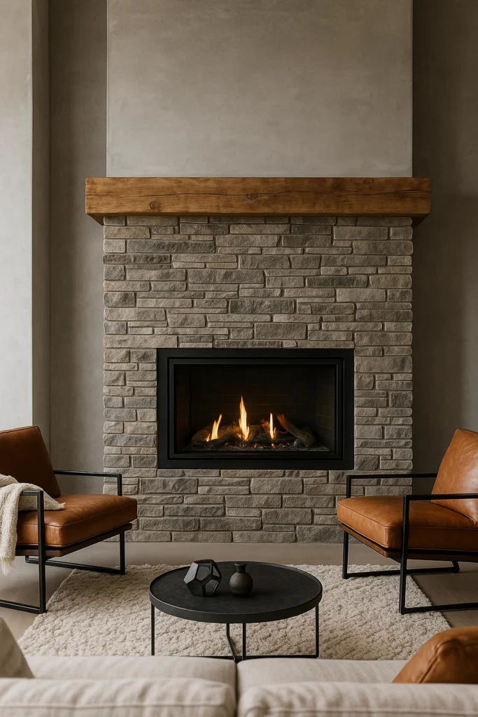 Rustic Modern Fireplace