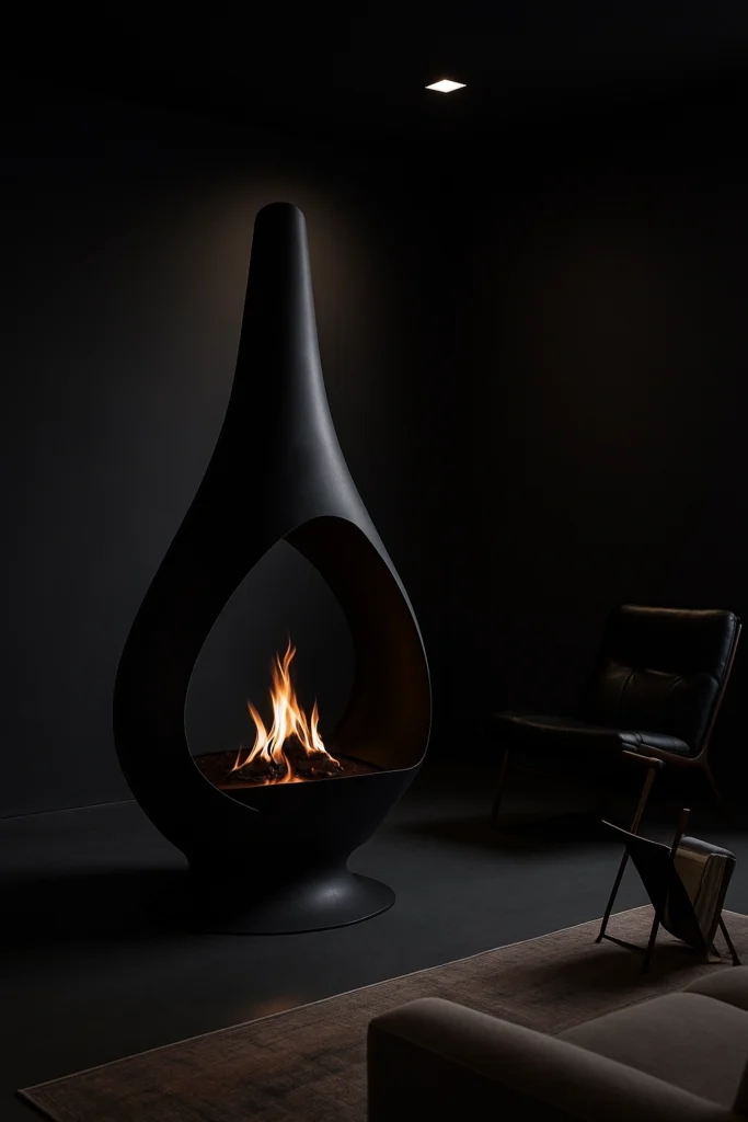 Sculptural Fireplace