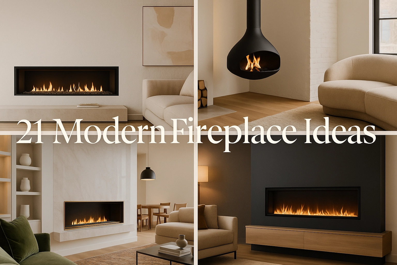 21 Modern Fireplace Ideas