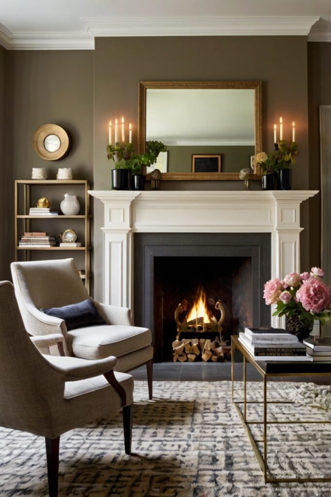 Mirrored Over-Mantel Panel