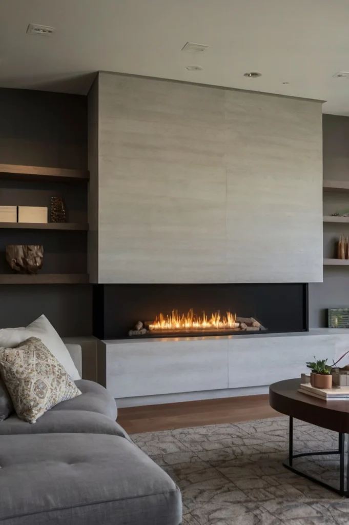Wall-Recessed Gas Fireplace