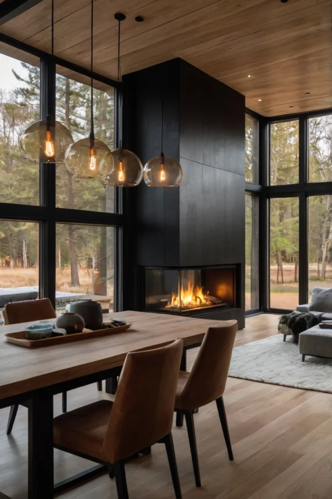 Double-Sided Gas Fireplace