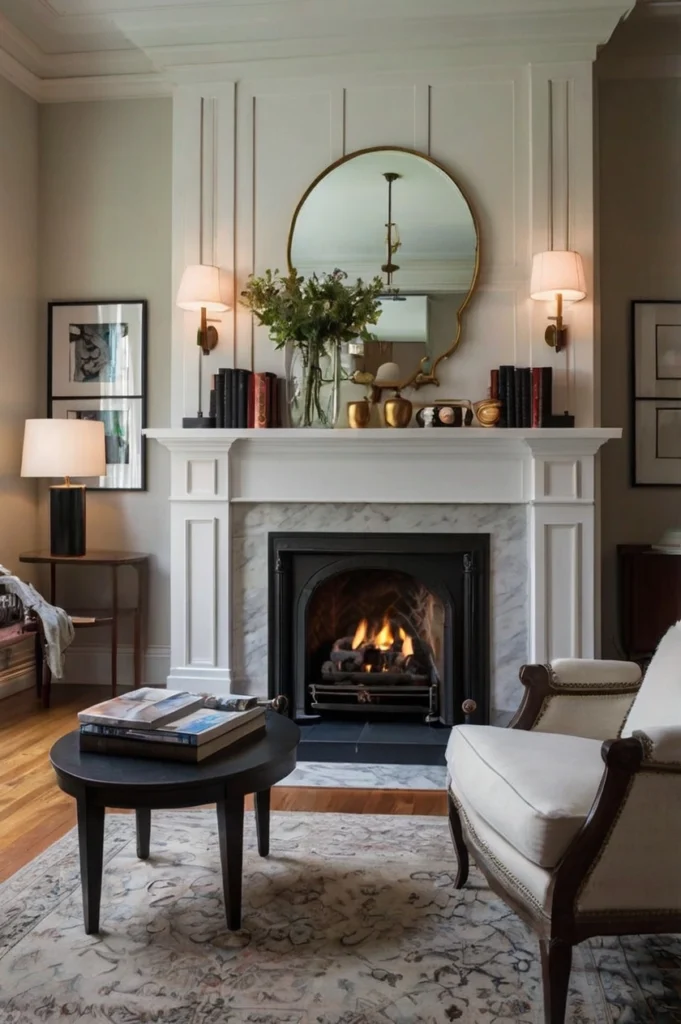 Traditional Mantel with Gas Insert