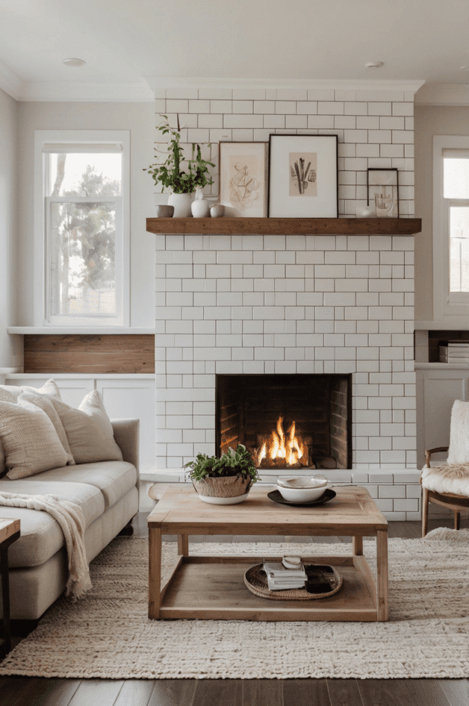 Glossy White Subway Tile Canvas