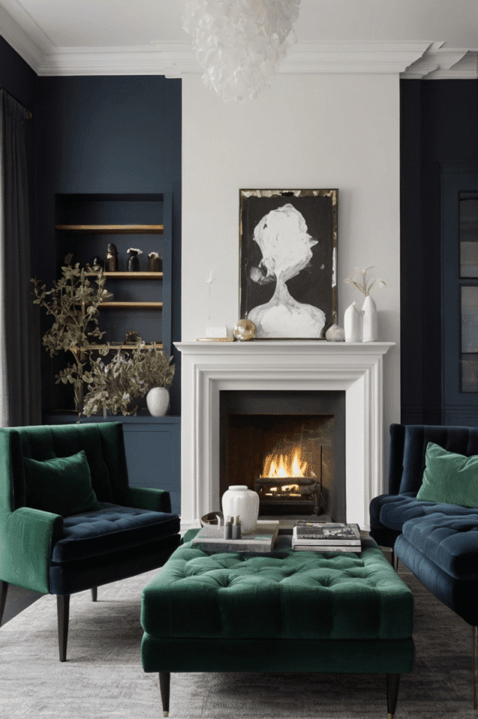 Color-Drenched Monochrome Wall