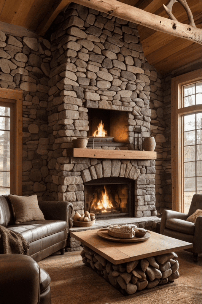 River-Rock Fieldstone Wall