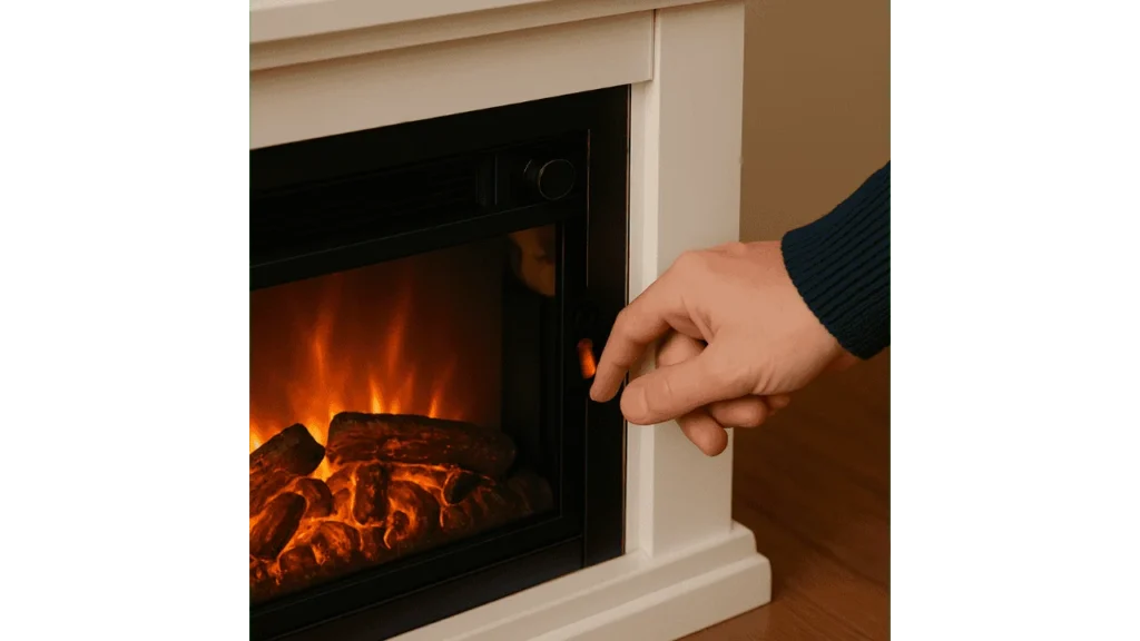 how to turn on electric fireplace.