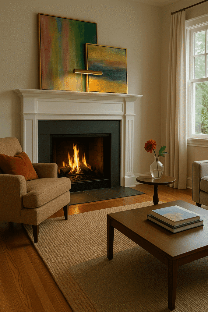 Hearth Pad + Rug Layering