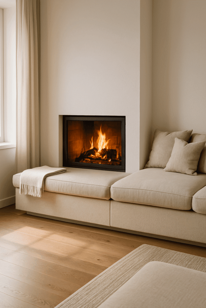 Seating-Height Hearth with Cushion Top