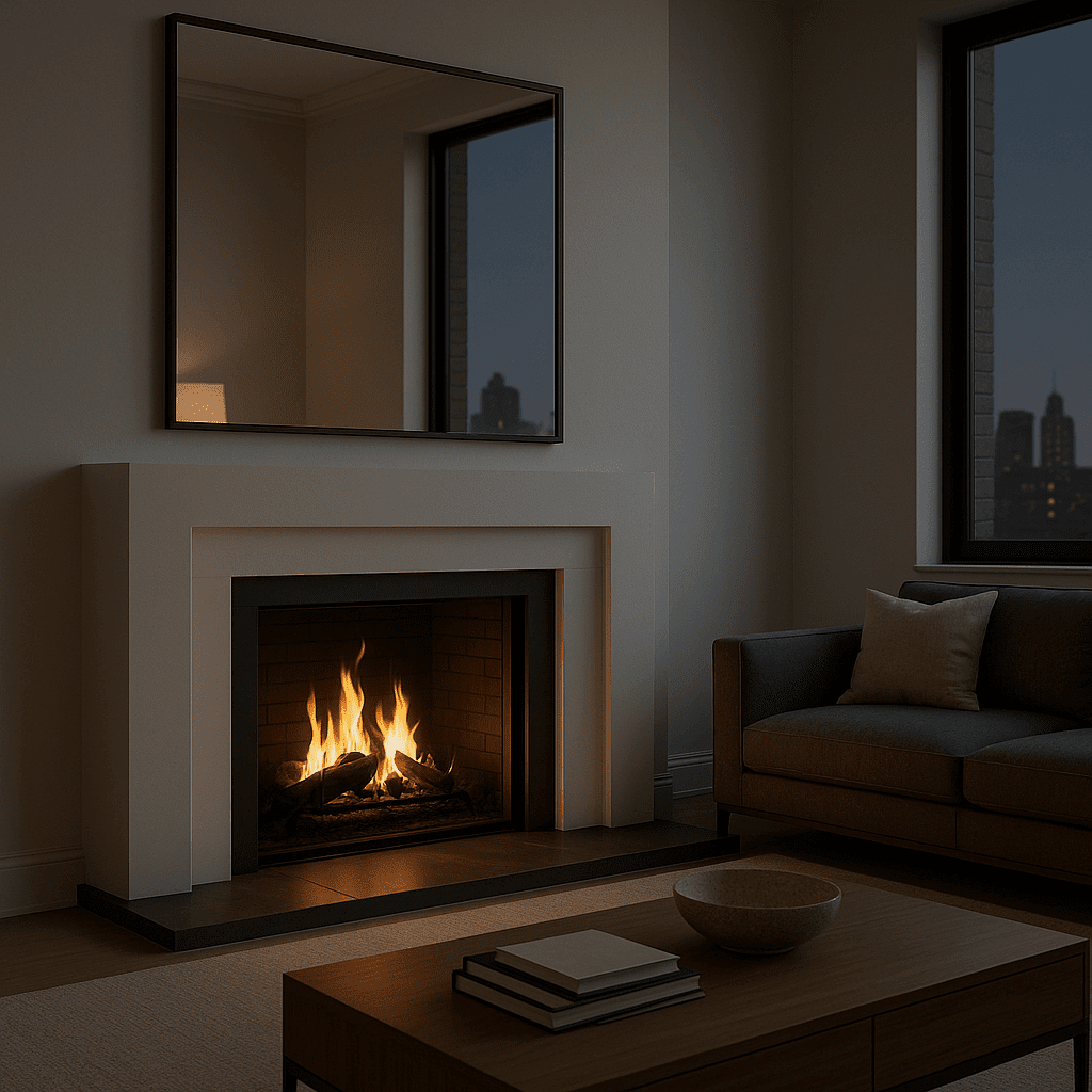 Mirror-Boosted Mantel Panel