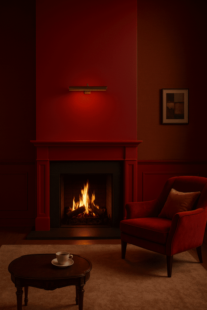Color-Drenched Chimney Breast