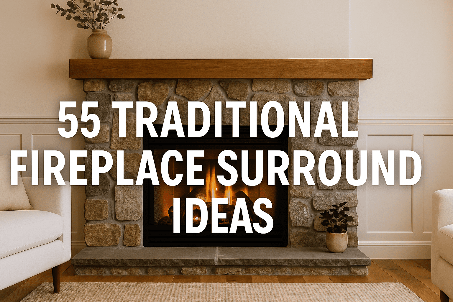 55 Traditional Fireplace Surround Ideas