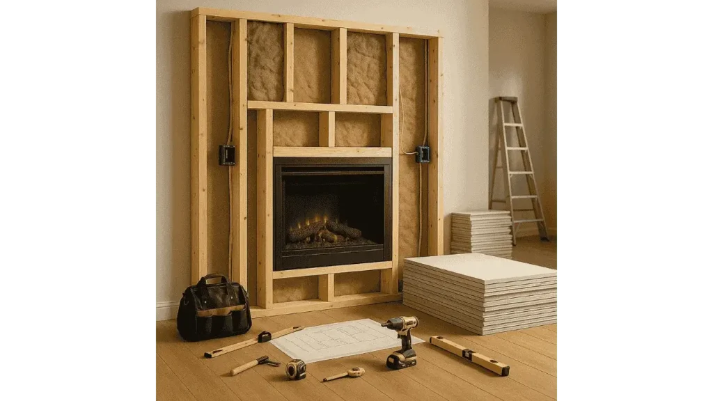 How to Build an Electric Fireplace Wall.