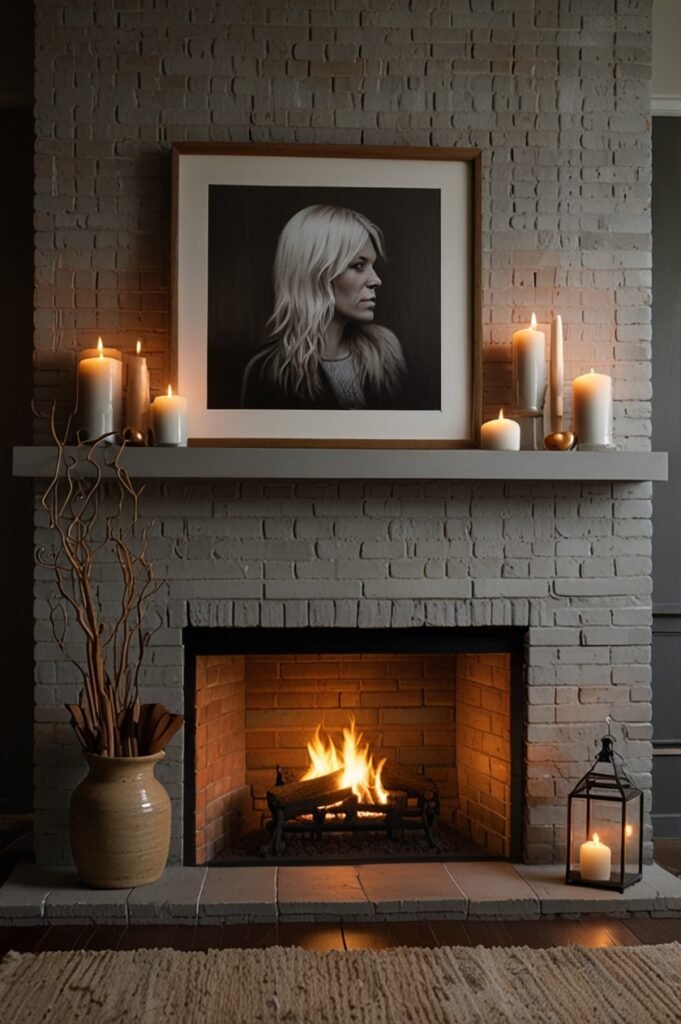 Painted Brick Surround