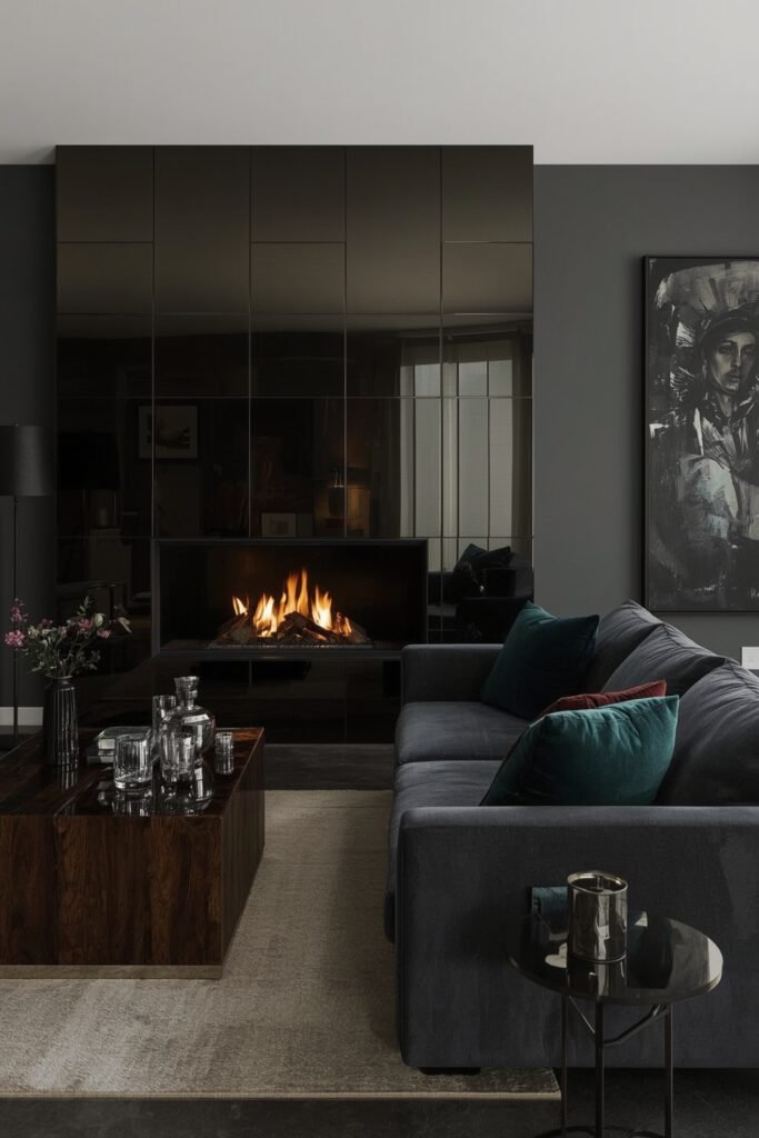 Smoke-Colored Mirror Tiles