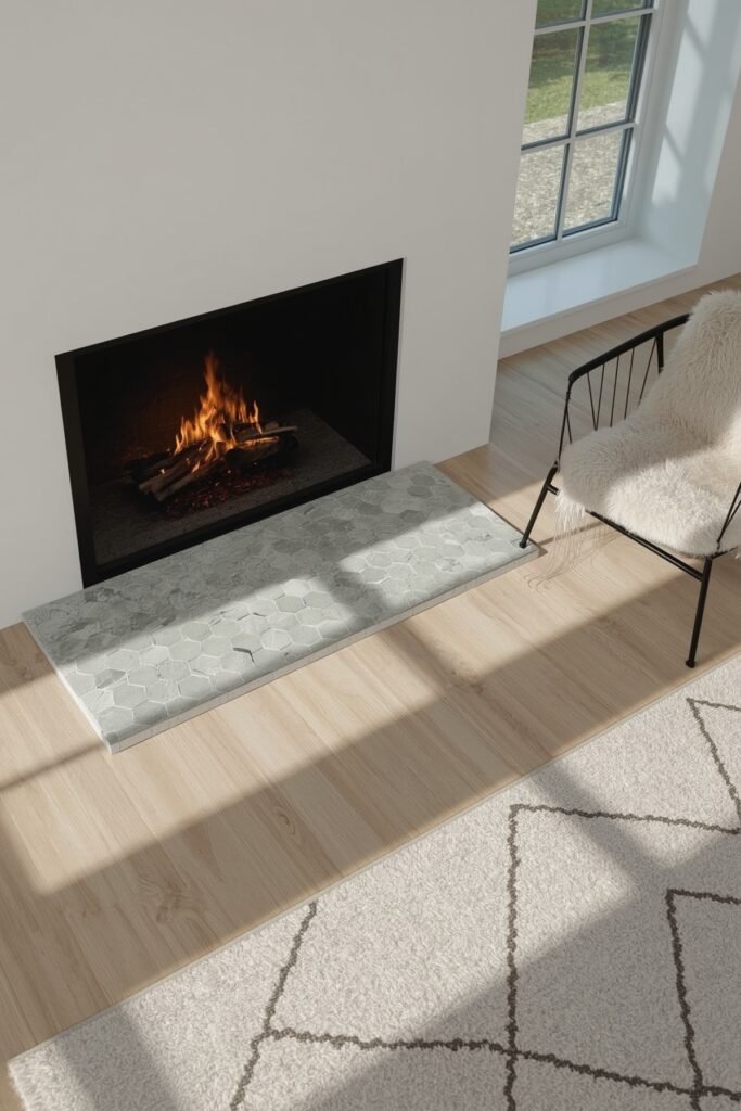 Hexagonal Soapstone Mosaic Mat