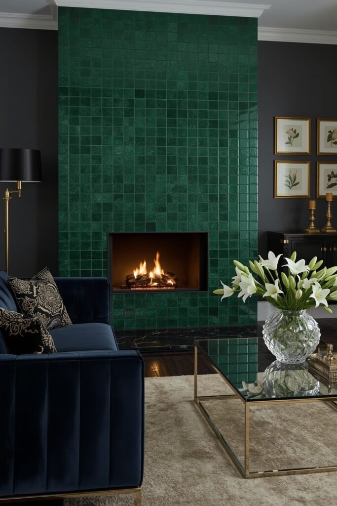 High-Gloss Emerald Green Square