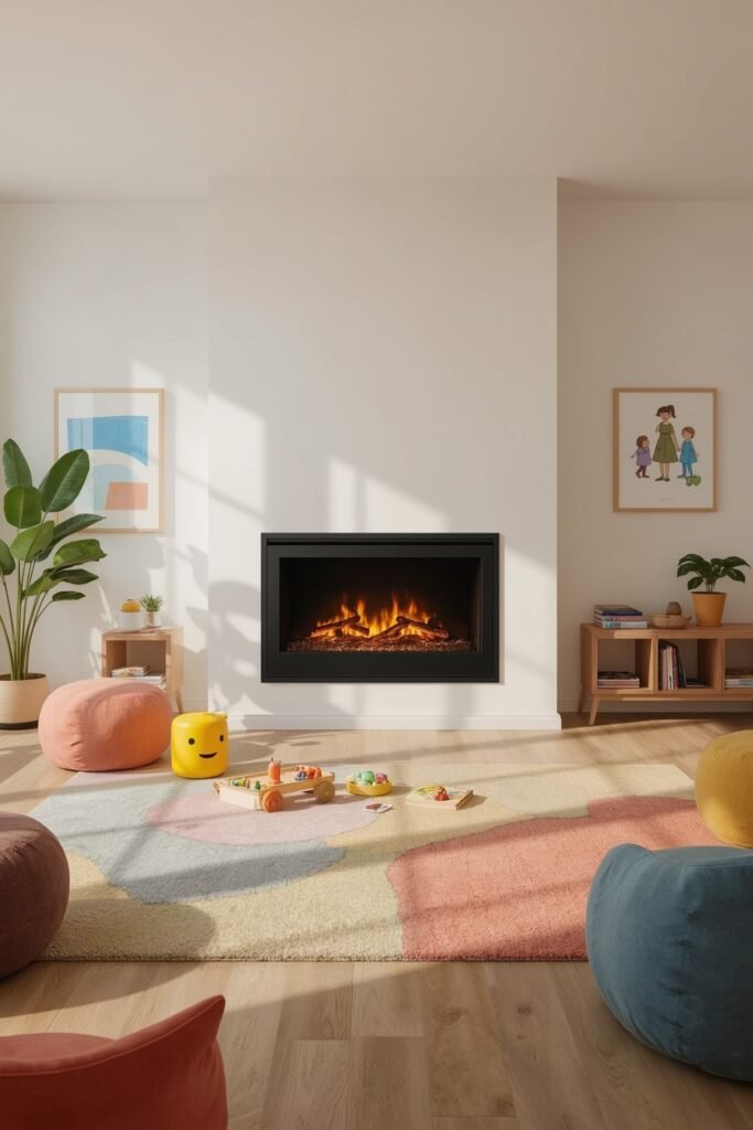 Interactive Touch-Screen Flames for Kids’ Playroom