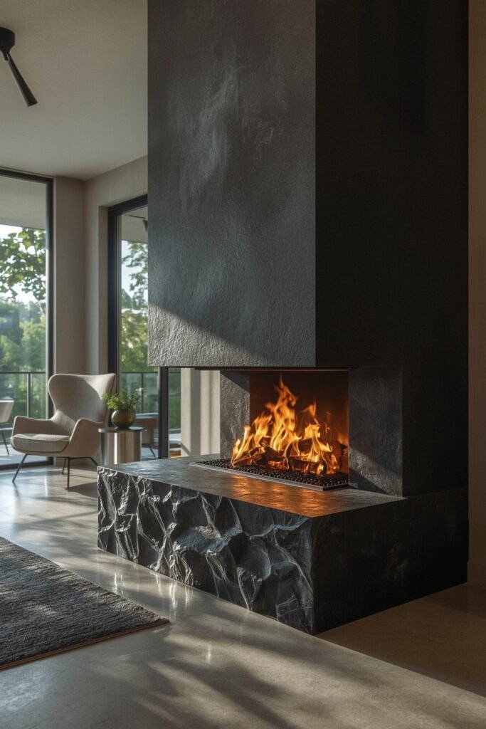 Basalt Slab with Water-Jet Edge