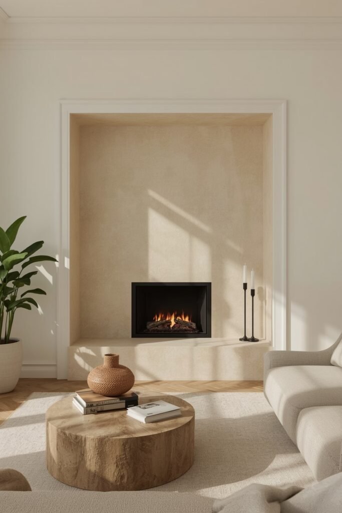 Minimalist Plaster Recess with Hidden Vents