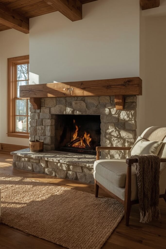 Reclaimed Timber-Edge Hearth
