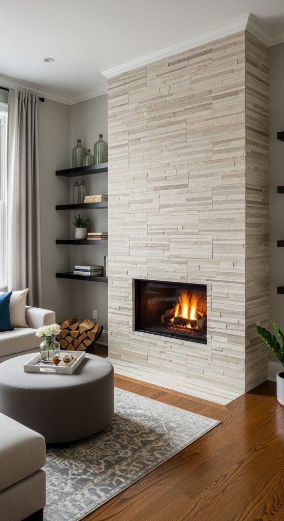 Ultra-Thin Sintered Stone Skin Over Existing Brick