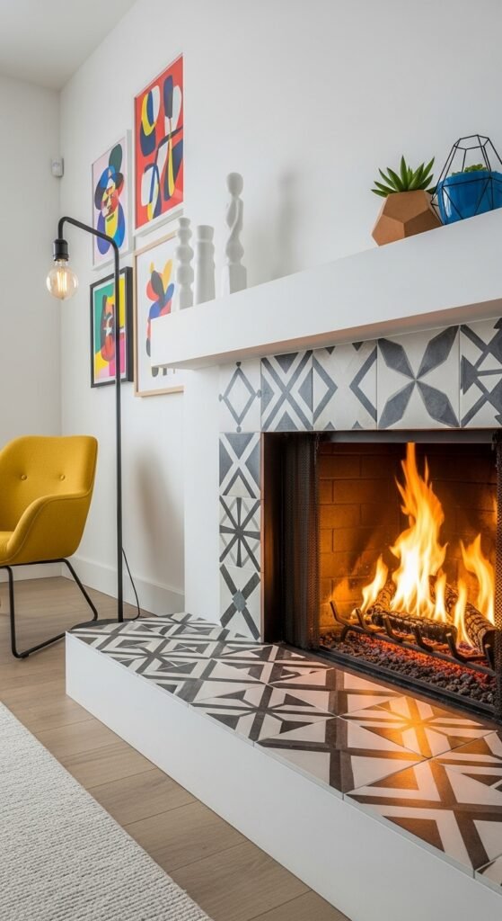 Geometric Tile Accents: Modern Flair