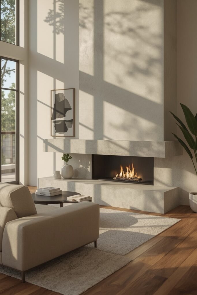 Glass-Fiber Concrete Mantel Shelf
