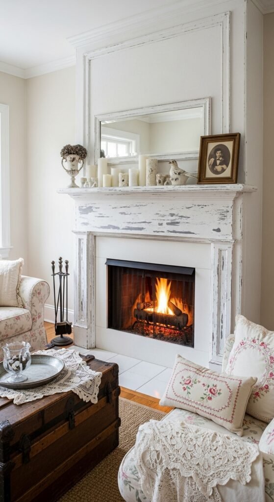 Distressed White Finish: Shabby Chic Vibe
