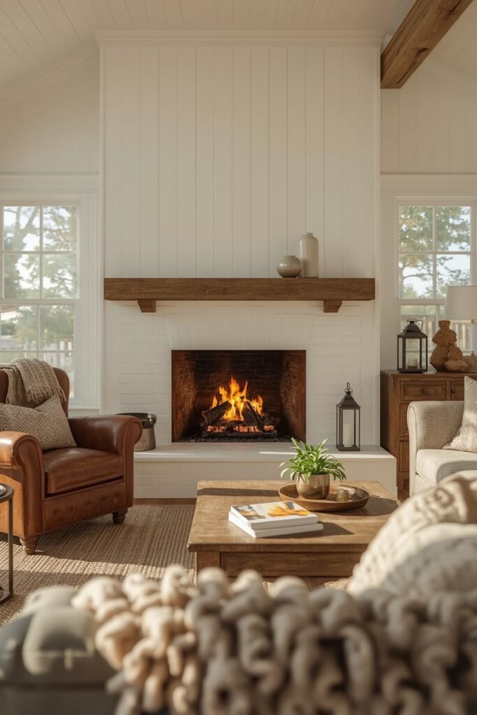 Full-Height Shiplap-Wrapped Wall