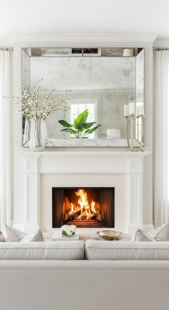 Mirrored Overmantel: Reflective Beauty