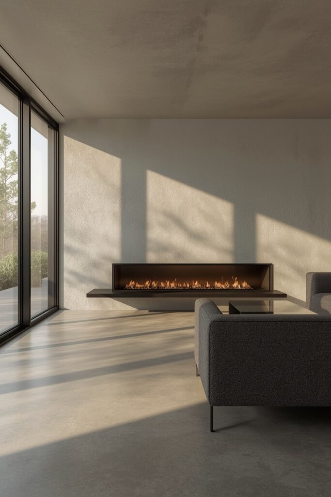 Cantilevered Shelf over Linear Gas Insert