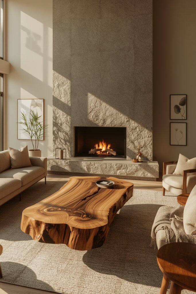 Live-Edge Slab Statement Mantel