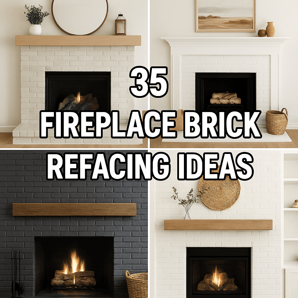35 Fireplace Brick Refacing Ideas