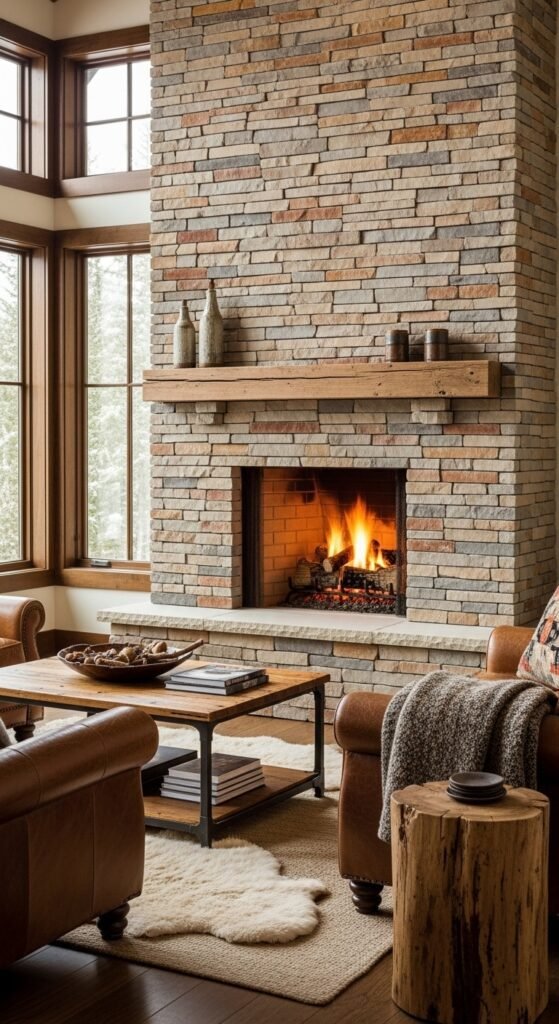 Warm–Cool Tone Mountain Lodge Stack