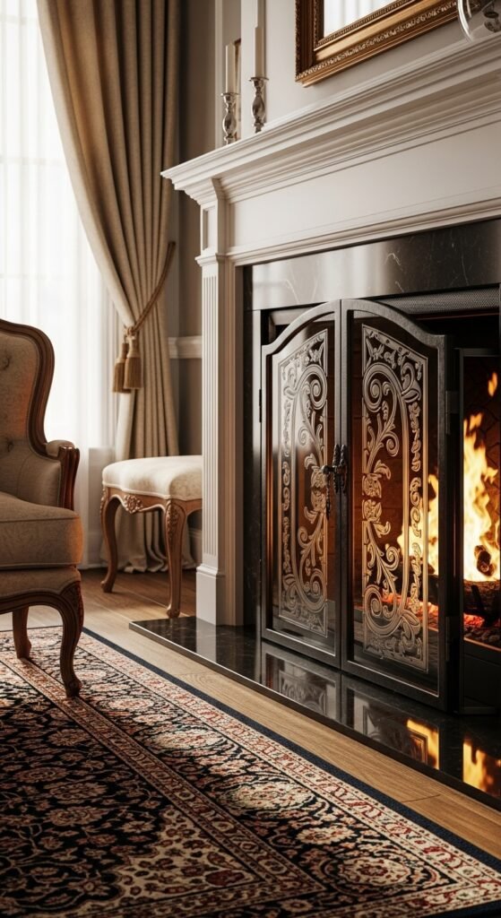 Decorative Etched Glass Doors
