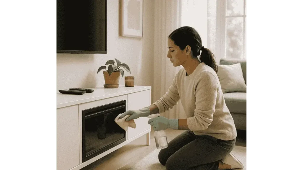 How to Clean an Electric Fireplace TV Stand.
