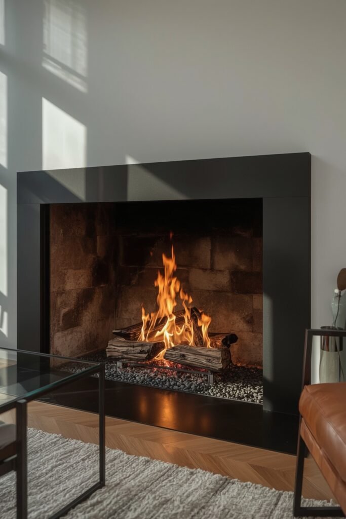 Blackened Steel Firebox Trim
