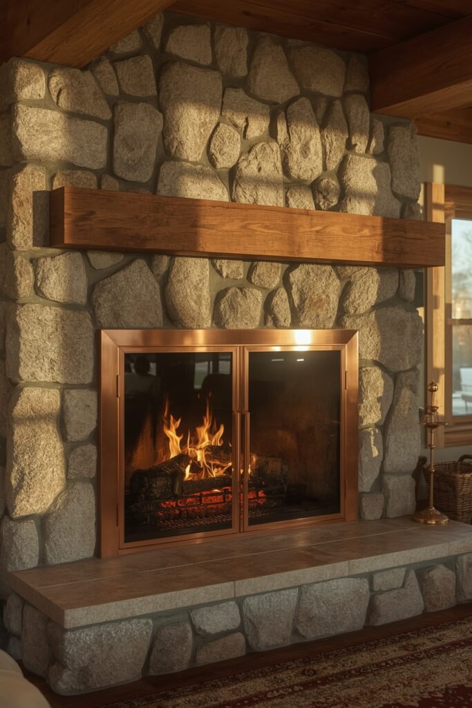 Copper Trimmed Glass Doors