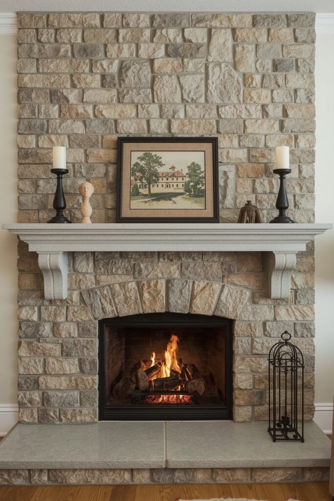 Faux-Stone Ashlar Shelf for Budget Castle Chic