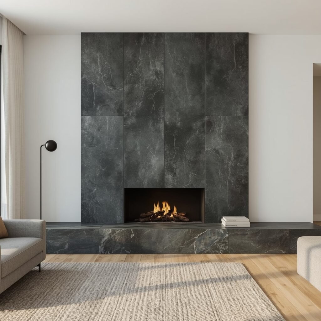 Vertical Slate Sheets for Subtle Natural Striation
