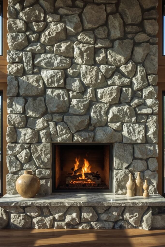 Rough‑Cut Granite Block Walls