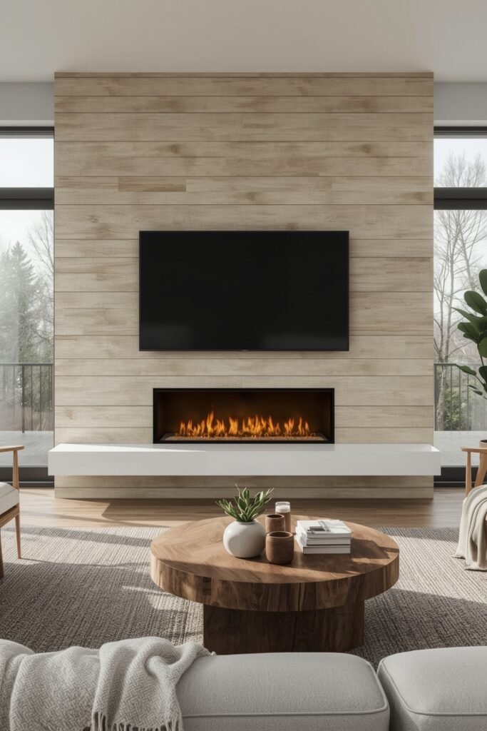 Scandinavian Light-Wood Panel Installation