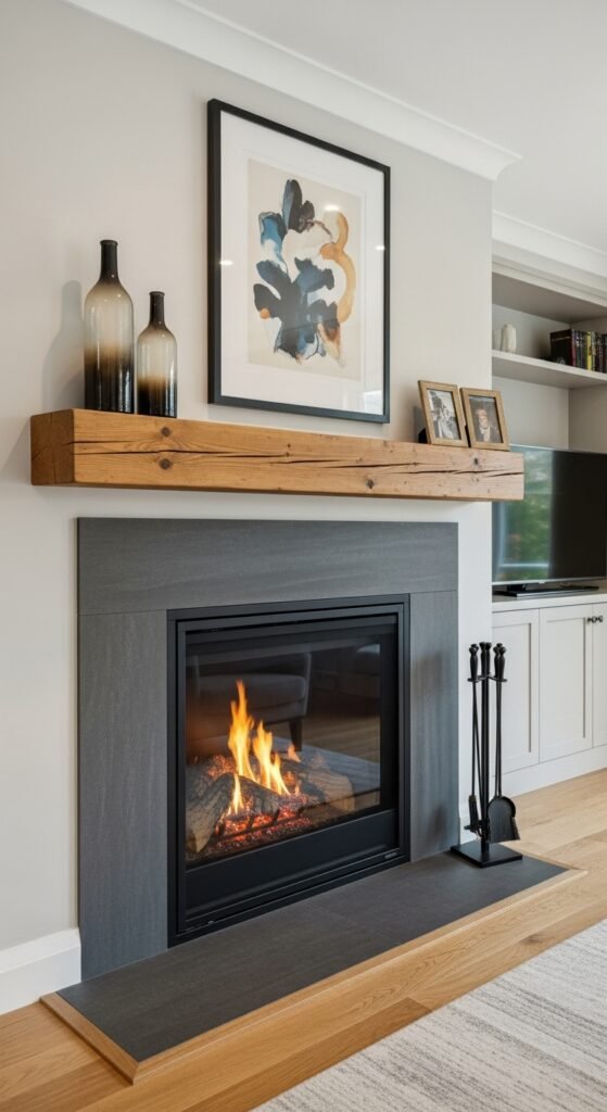 Upgrade Your Mantel with Wood