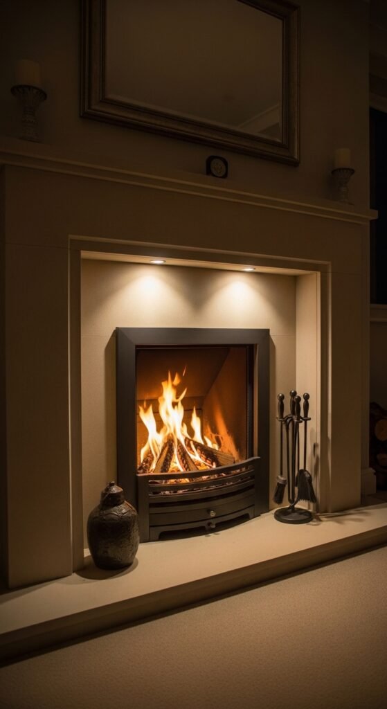 Under-Mantel Downlighting: Subtle Illumination