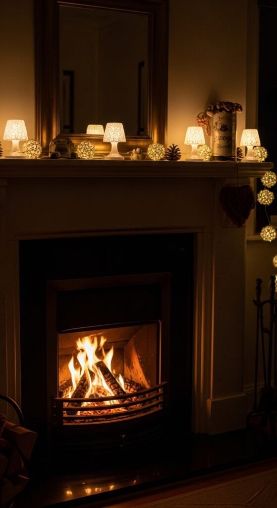 Cozy Mantel Lights: Decorative Glow