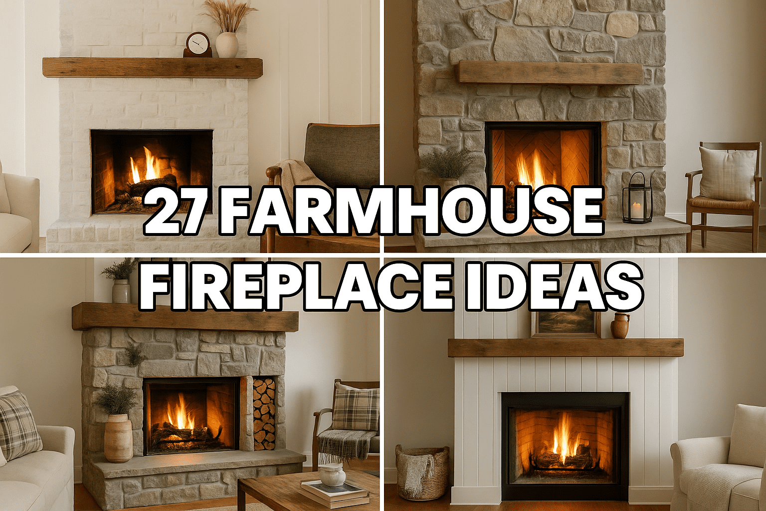27 Farmhouse Fireplace Ideas